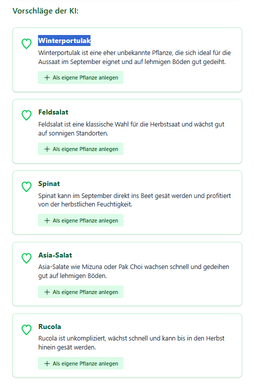 Beispiel für KI-Vorschlag